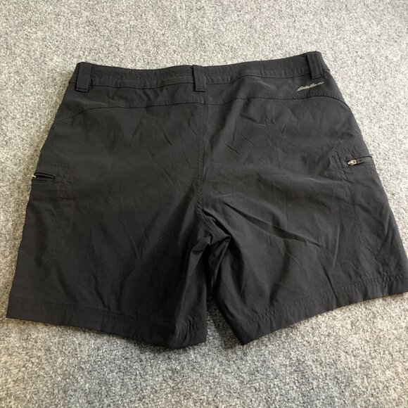 Eddie Bauer First Ascent Shorts Womens 10 Black Hiking Stretch Lightweight - Picture 8 of 10